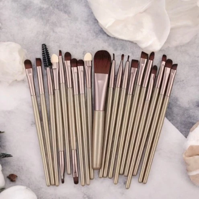 Pinceaux Maquillage - ProBrushSet™ - Beige Métallique