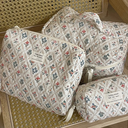 Lot de 3 trousses de maquillage matelassées pour femmes et filles