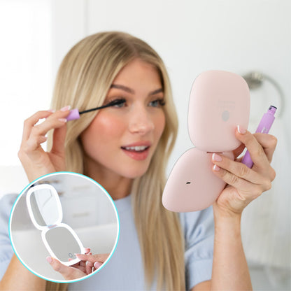 Miroir de Maquillage de Voyage LED – 1X/10X