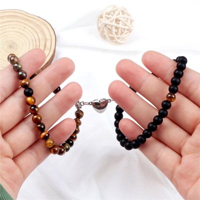 Magnifiques Bracelets couple noir et marron